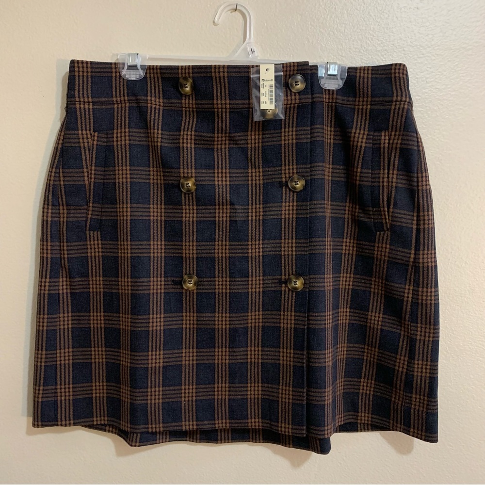 Madewell Plaid Skirt, NWT
